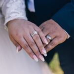 wedding band and engagement ring pairing